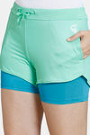 Zelocity Girls Mid Rise Quick Dry Shorts - Spring Bud — thumbnail 5